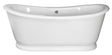 Launde Abbey Slipper Skirt Freestanding Bathtub and Legset - White