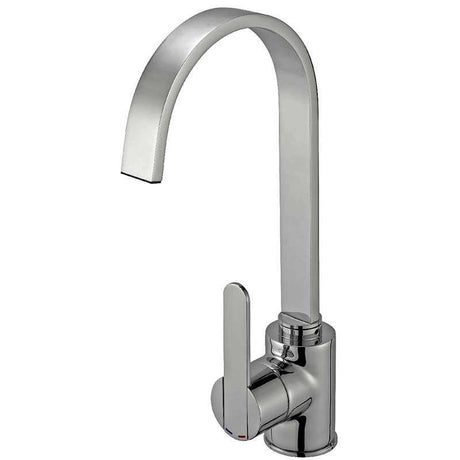 Reginox Kitchen Tap Amur brushed nickel single lever swivel spout modern design