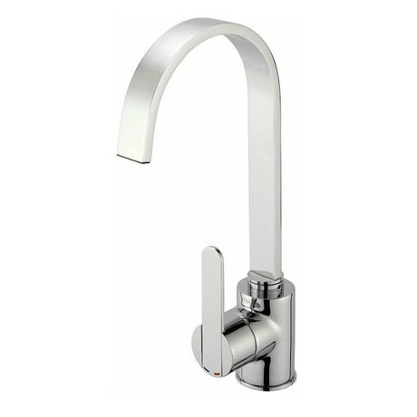 Reginox Kitchen Tap Amur chrome single lever swan neck swivel spout deck-mounted faucet