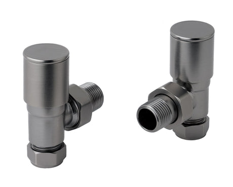 JTP Angled Radiator Valve - Brushed Black -27RVABBL