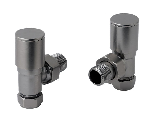JTP Angled Radiator Valve - Brushed Black -27RVABBL