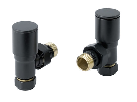 JTP Angled Brass Powder Coated Radiator Valve - 28RVAMB