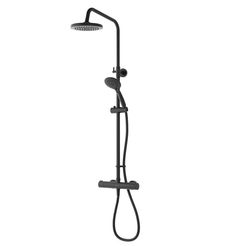 Aqualisa Aq Cool Touch Round Shower Column Inc Fixing Kit HP - Matt Black - AQ150BAR2.MB