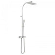 Vado Shower Valves chrome shower unit with rigid riser and square rain shower head