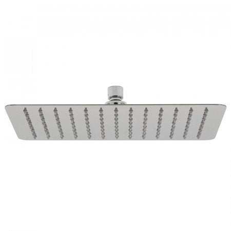 Vado Aquablade chrome slimline rectangular shower head 12x8 inches with easy clean nozzles