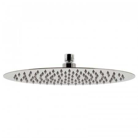 Vado Aquablade slim oval chrome shower head with easy clean nozzles, 300mm x 200mm