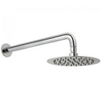 Vado Aquablade 200Mm chrome slimline round shower head with adjustable arm and easy-clean nozzles