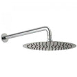Vado Aquablade 300Mm round chrome slimline shower head with wall-mounted arm