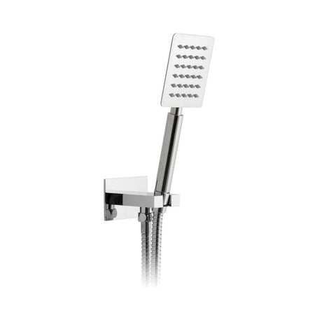 Vado Aquablade Single Function Hand Held Shower Head with Hose Bracket and Integrated Outlet - Polished Chrome - AQB - SFMKWO/SQ - C/P - TAP 'N' SHOWER