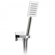 Vado Aquablade Single Function chrome square mini shower kit with 150cm hose and integrated outlet bracket
