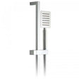 Vado Single-Function chrome slide rail shower kit with handheld showerhead and sleek modern design