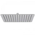 Vado Aquablade chrome slimline square shower head 12 inch with even water distribution and easy clean nozzles