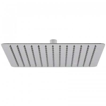 Vado Aquablade chrome slimline square shower head 12 inch with even water distribution and easy clean nozzles