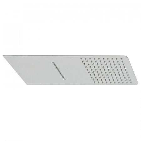 Vado Aquablade Slim Line chrome wall mounted square shower head with water blade and cascade functions