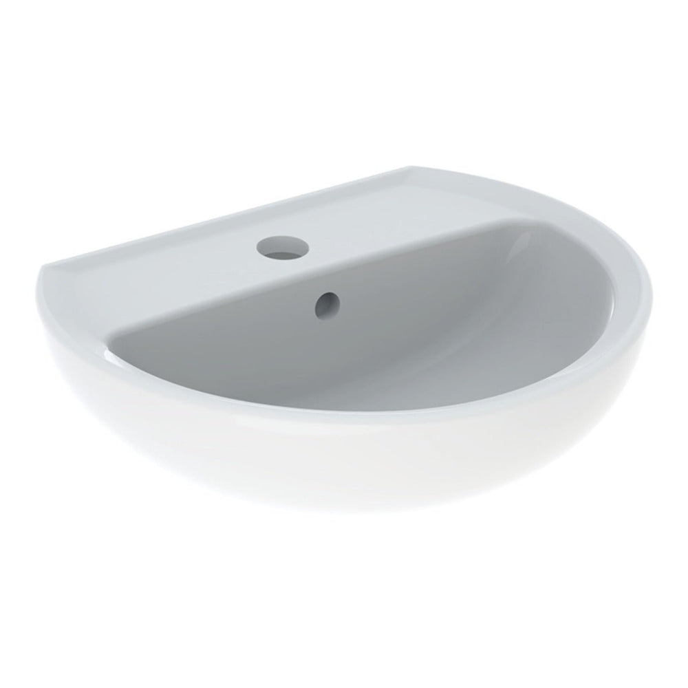 Twyford Alcona 1 Tap Washbasin 500×410 - white - AR4111WH - TAP 'N' SHOWER