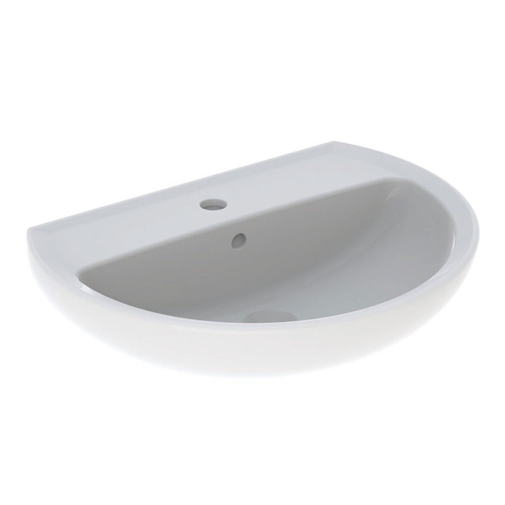 Twyford Alcona 1 Tap Washbasin 600×455 - White - AR4311WH - TAP 'N' SHOWER