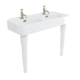 Burlington 2 Tapholes Arcade Double Basin 1215 x 560mm - White - ARC12002TH