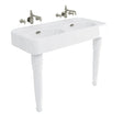Burlington TH No Tapholes Arcade Double Basin 1215 x 560mm - White - ARC1200NTH