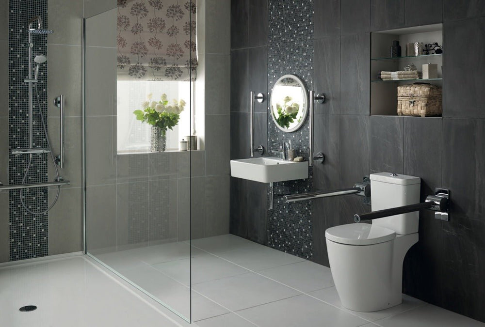 Armitage Shanks Contemporary 21 Hinged Support Rail - Chrome - S6362AA - TAP 'N' SHOWER