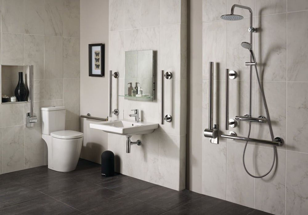 Armitage Shanks Contemporary 21 Hinged Support Rail - Chrome - S6362AA - TAP 'N' SHOWER