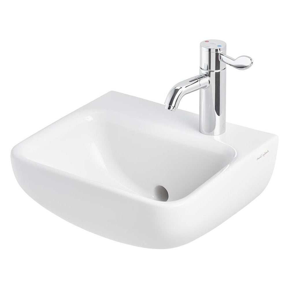 Armitage Shanks 400mm Wide 1 RH Tap Hole Contour 21 Plus Basin with Ba