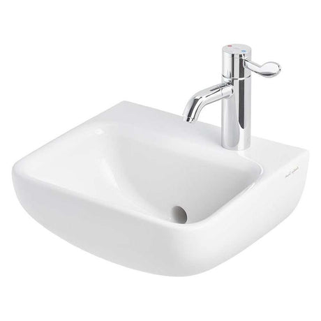 Armitage Shanks 400mm Wide 1 RH Tap Hole Contour 21 Plus Basin with Ba