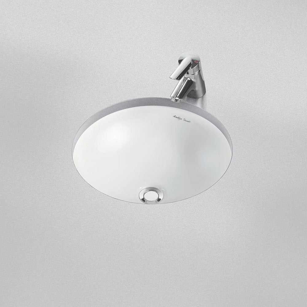 Armitage Shanks 480mm Wide 0 Tap Hole Contour 21 Round Under Countertop Basin with Overflow - S268801