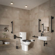 Armitage Shanks Contour 21+ Close - coupled WC Doc M Pack with Black Rails Right Hand - S1249XG - TAP 'N' SHOWER