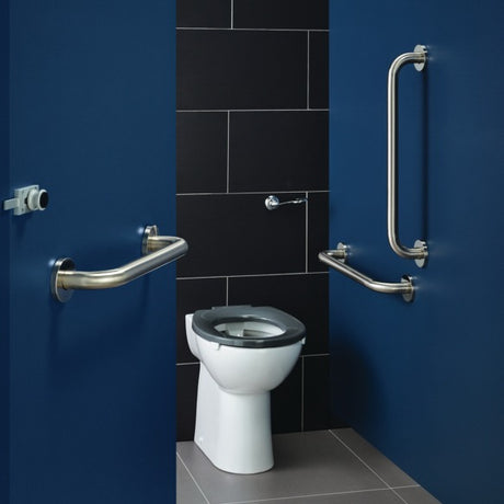 Armitage Shanks Doc M Contour 21+ Ambulant Care Back To Wall or Close Coupled Packs - Stainless Steel - S0681MY