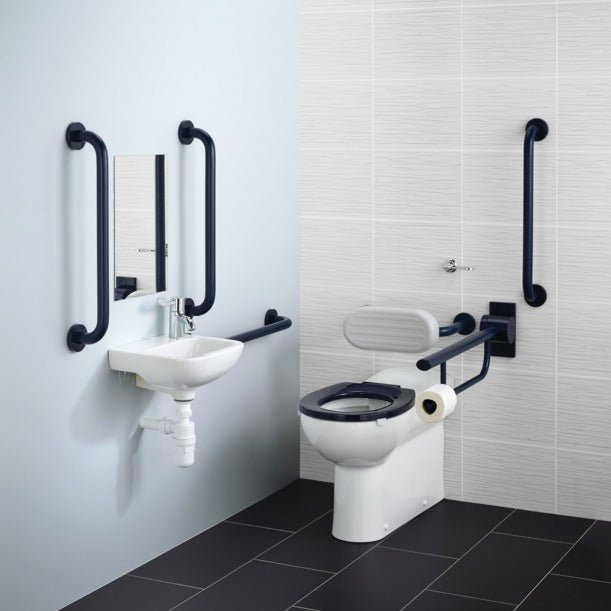 Armitage Shanks Doc M Contour 21+ Back To Wall Left or Right Hand Packs - Blue - S0685LI - TAP 'N' SHOWER