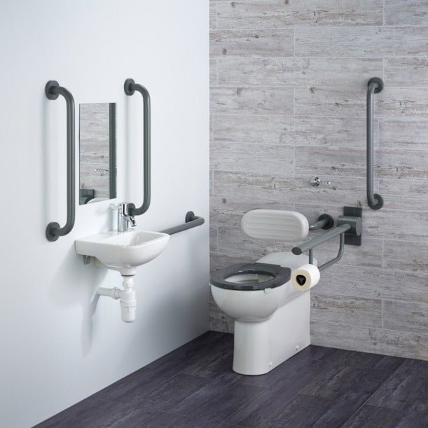 Armitage Shanks Doc M Contour 21+ Back To Wall Left or Right Hand Packs - Grey - S0685LJ - TAP 'N' SHOWER