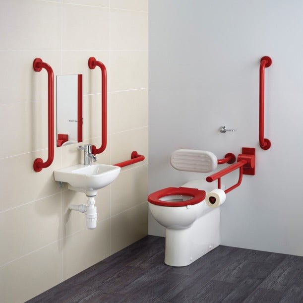 Armitage Shanks Doc M Contour 21+ Back To Wall Left or Right Hand Packs - Red - S0685GQ - TAP 'N' SHOWER