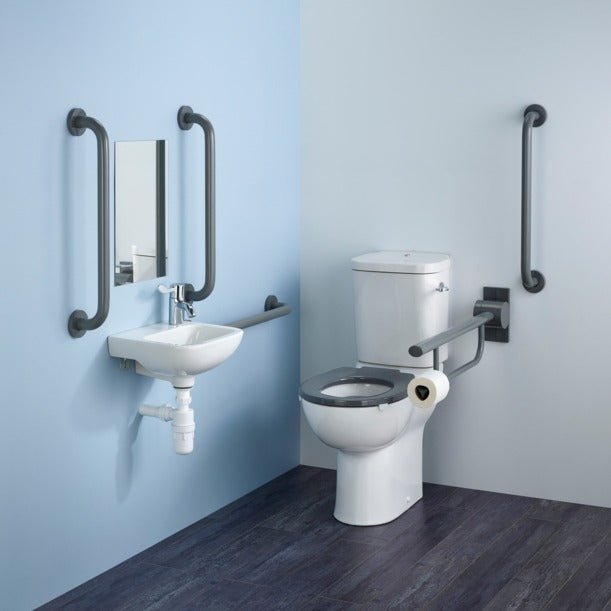 Armitage Shanks Doc M Contour 21+ Close Coupled Left or Right Hand Packs - Grey - S0683LJ - TAP 'N' SHOWER
