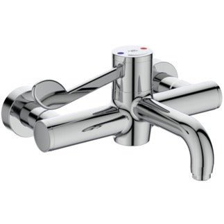 Armitage Shanks Markwik 21 Plus Thermostatic Panel Mounted Basin Mixer Tap with Lever Fixed Spout - Chrome - A6735AA - TAP 'N' SHOWER