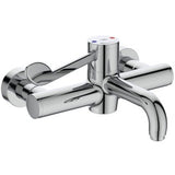 Armitage Shanks Markwik 21 Plus Thermostatic Panel Mounted Basin Mixer Tap with Lever Fixed Spout - Chrome - A6735AA