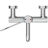 Armitage Shanks Markwik 21 Plus Thermostatic Panel Mounted Basin Mixer Tap with Lever Fixed Spout - Chrome - A6735AA