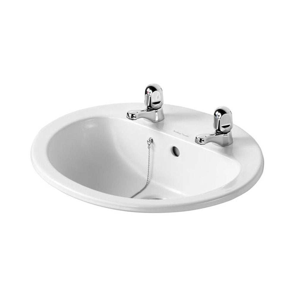Armitage Shanks 550mm Wide 2 Tap Hole Orbit 21 Countertop Basin with O