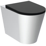Armitage Shanks Perth 2 Back To Wall WC Toilet Pan With Seat - Stainless Steel - S3340MY