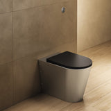 Armitage Shanks Perth 2 Back To Wall WC Toilet Pan With Seat - Stainless Steel - S3340MY