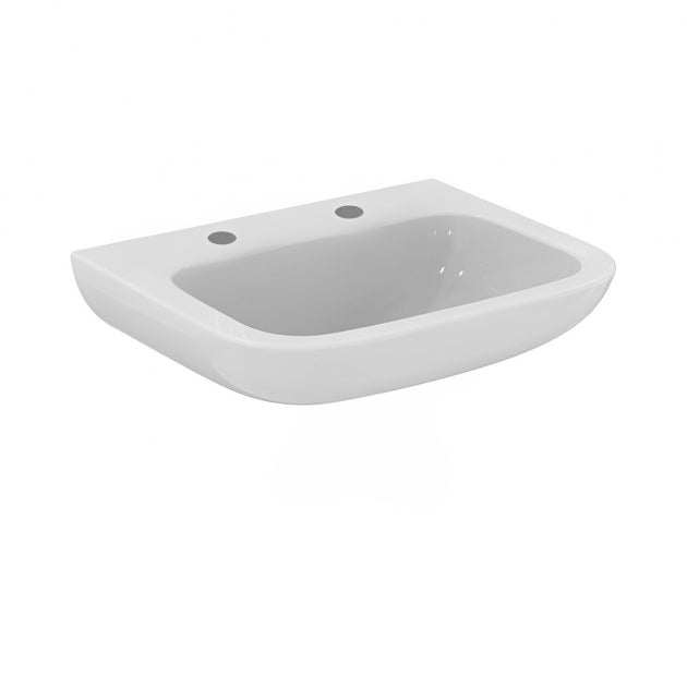 Armitage Shanks 600mm Wide 2 Tap Hole Portman 21 Wall Hung Basin with 
