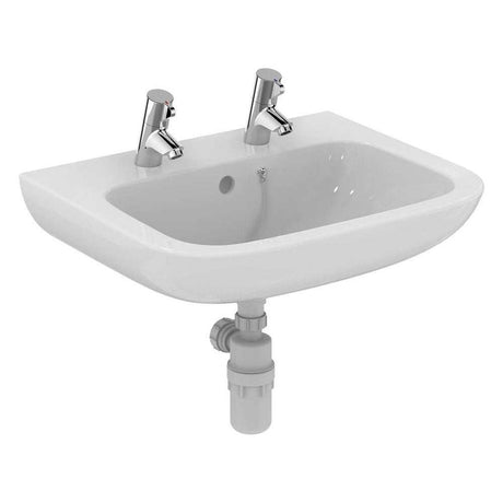 Armitage Shanks 600mm Wide 2 Tap Hole Portman 21 Wall Hung Basin with 