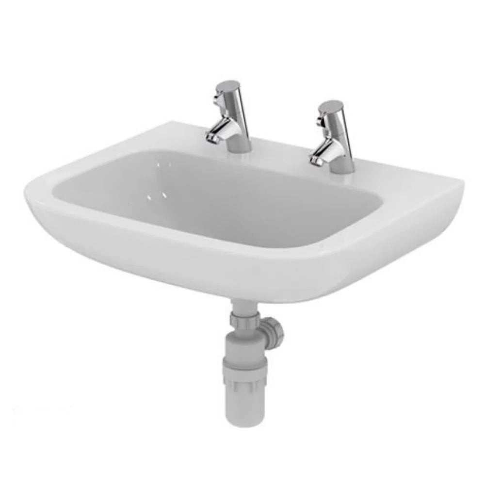 Armitage Shanks 600mm Wide 2 Tap Hole Portman 21 Wall Hung Basin No Ov