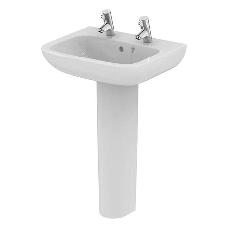 Armitage Shanks 550mm Wide 2 Tap hole Portman 21 Basin with Full Pedes