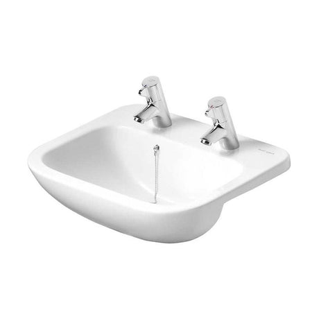 Armitage Shanks 500mm Wide 2 Tap Hole Profile 21 Semi Countertop Basin