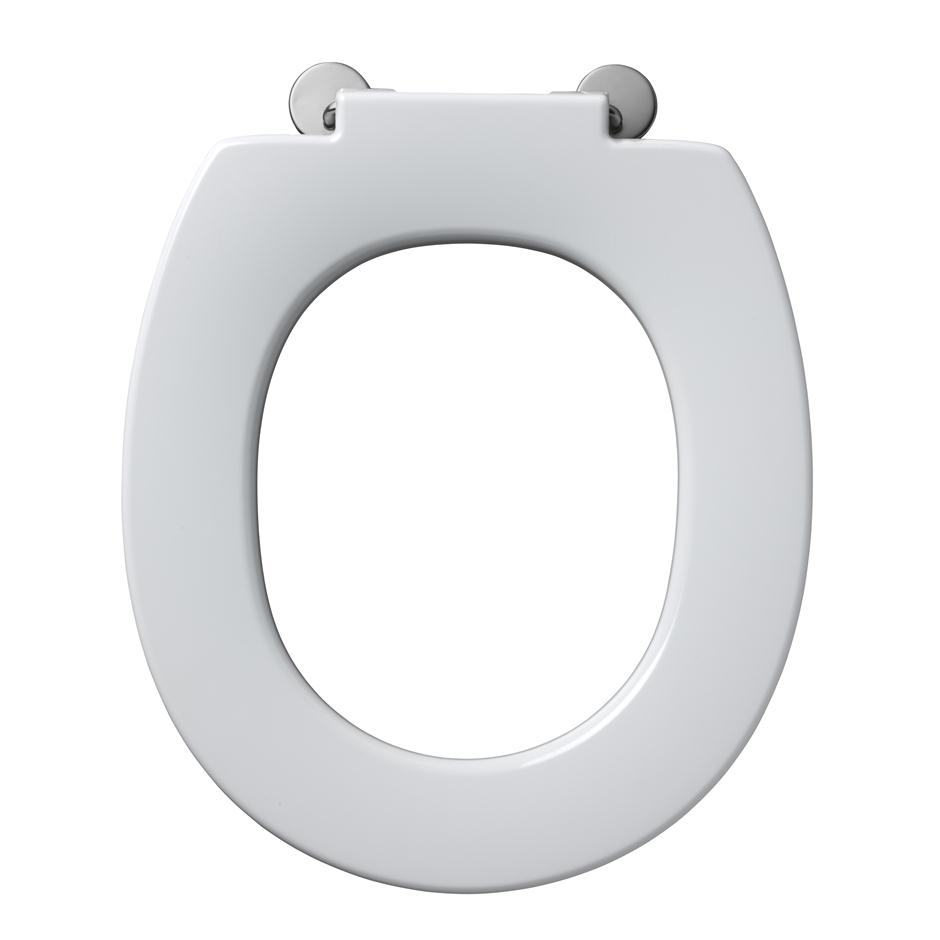Armitage Shanks Contour 21 Seat No Cover Stainless Steel Hinges - White - S406601