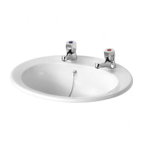 Armitage Shanks 500mm Wide 2 Tap Hole Sandringham 21 Inset Countertop 