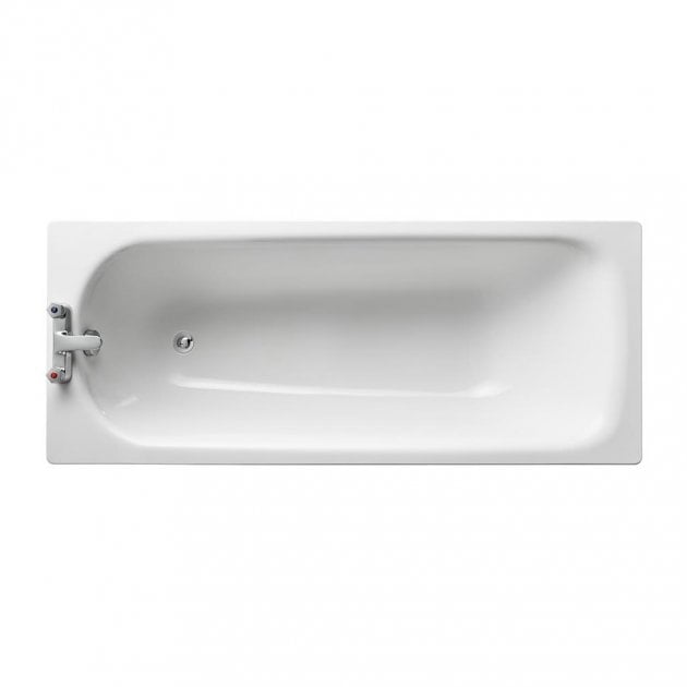 Armitage Shanks Sandringham 21 Rectangular Steel Bath 1700mm x 700mm 2 Tap Hole - White - S183601