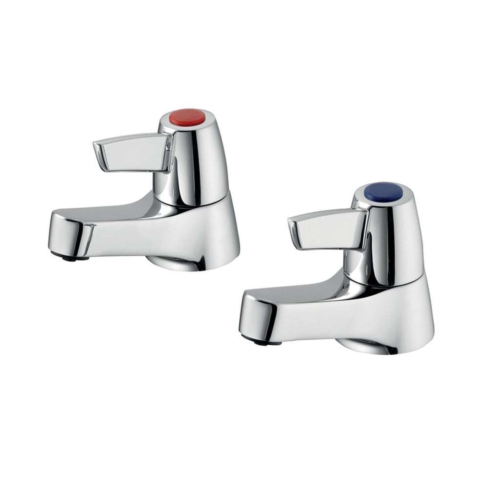 Armitage Shanks Lever Head Sandringham 21 Basin Taps Pair - Chrome - B