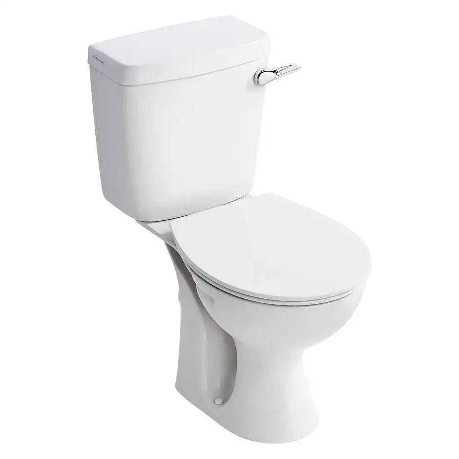 Armitage Shanks close coupled Sandringham 21 toilet with bottom supply lever cistern and standard seat in white porcelain