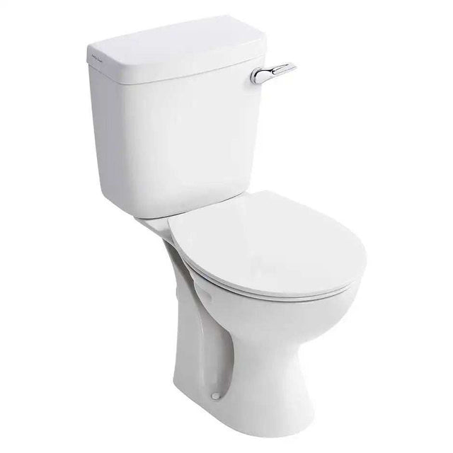 Armitage Shanks close coupled Sandringham 21 toilet with bottom supply lever cistern and standard seat in white porcelain
